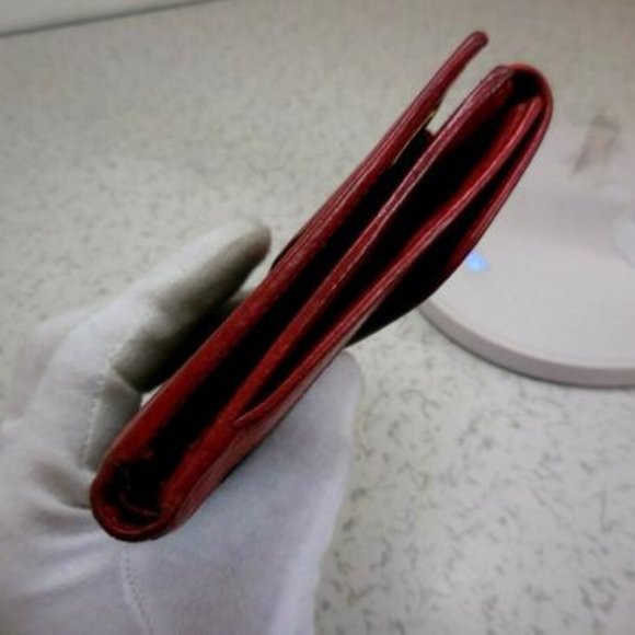 Fendi Leopard Print Canvas Red Leather Bi-fold - Picture 8 of 8